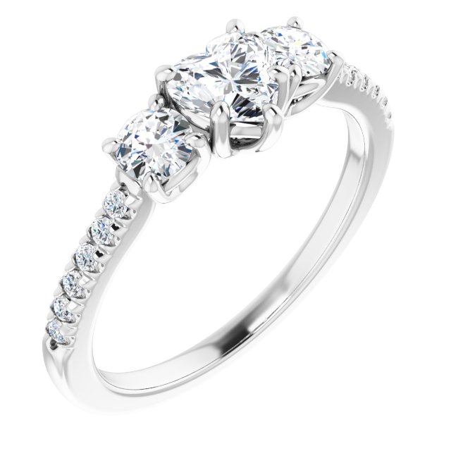 heart-14K White gold