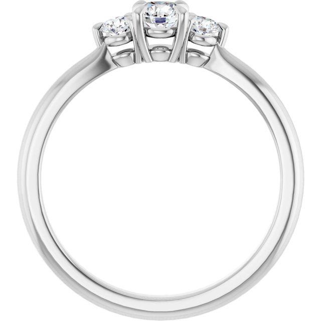 round-14K White gold