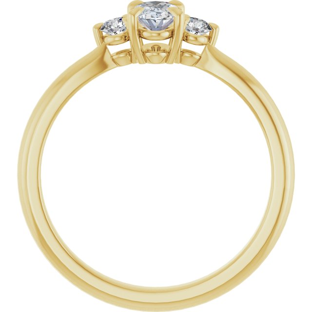 oval-18K Yellow gold