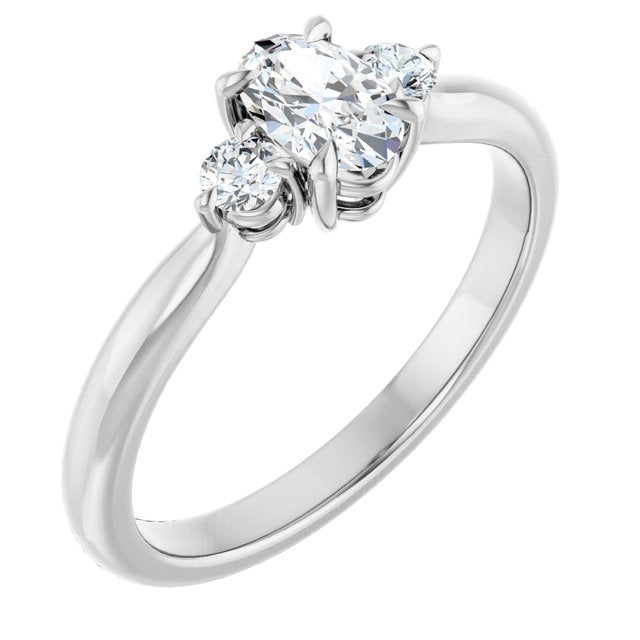 oval-14K White gold