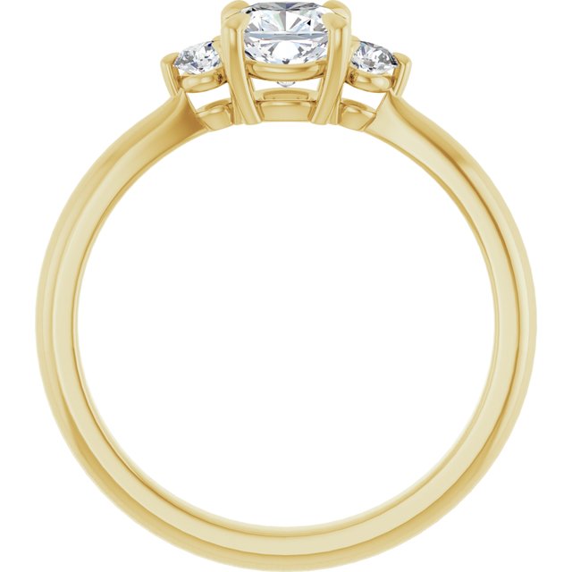 cushion-14K Yellow gold