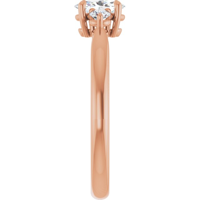 oval-14K Rose gold
