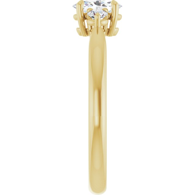 oval-14K Yellow gold