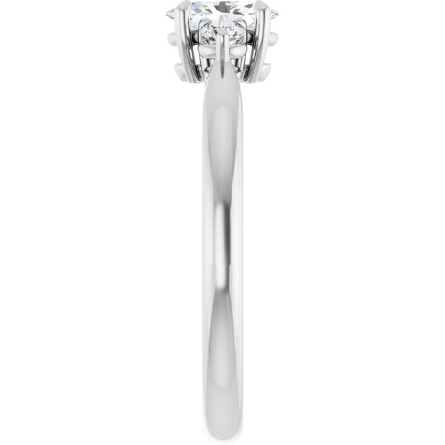 oval-18K White gold
