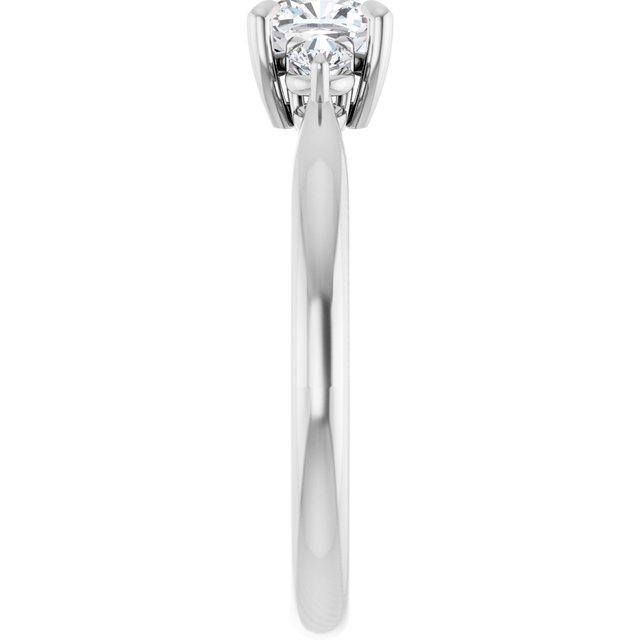 cushion-14K White gold