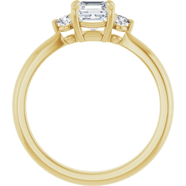 asscher-14K Yellow gold