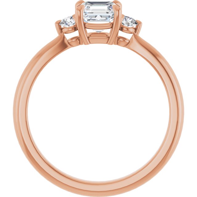 asscher-10K Rose gold