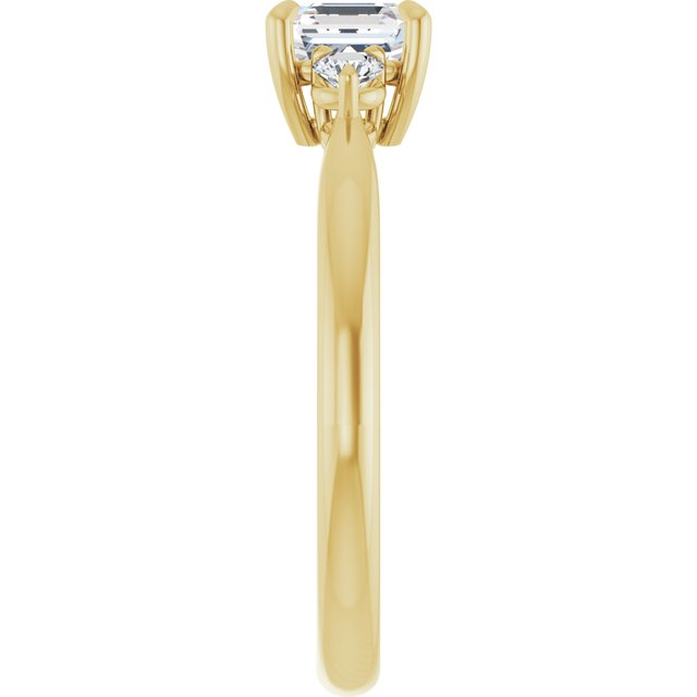 asscher-14K Yellow gold