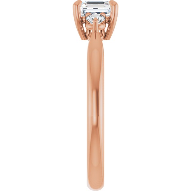 asscher-18K Rose gold