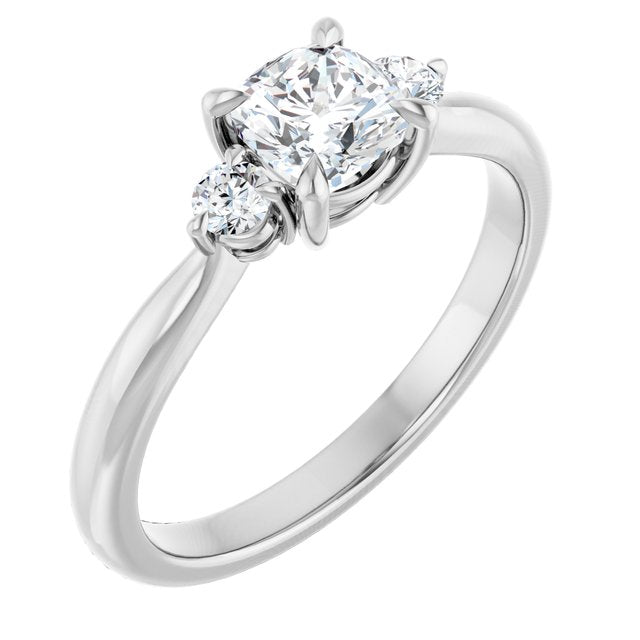 cushion-14K White gold