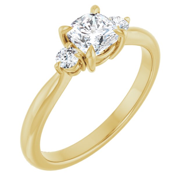 cushion-10K Yellow gold