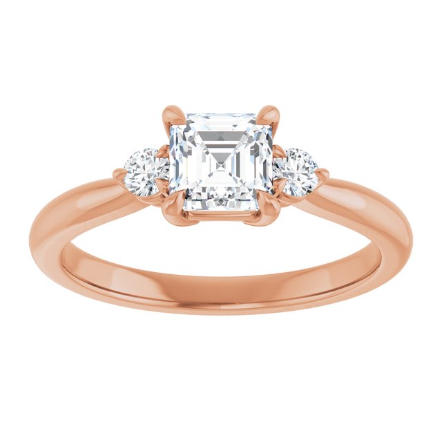 asscher-10K Rose gold