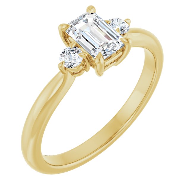 emerald-10K Yellow gold