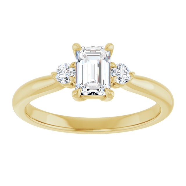 emerald-10K Yellow gold