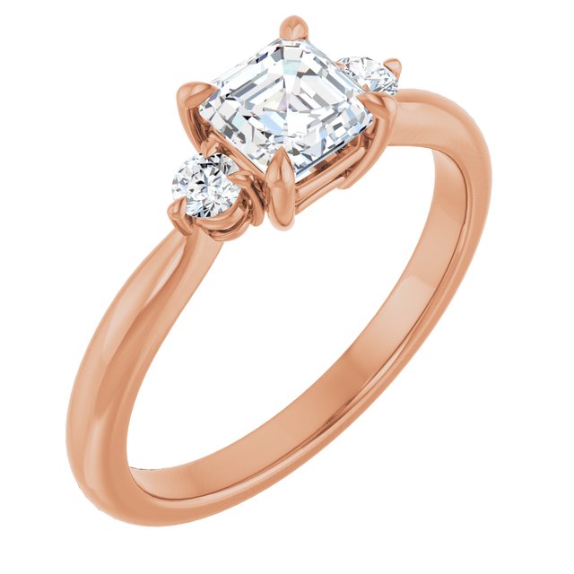 asscher-14K Rose gold