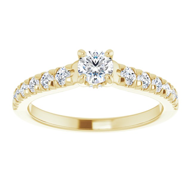 round-14K Yellow gold