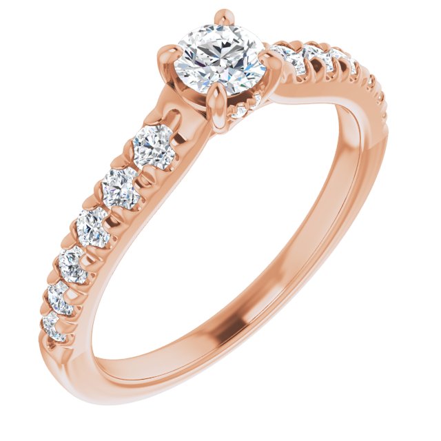 round-14K Rose gold