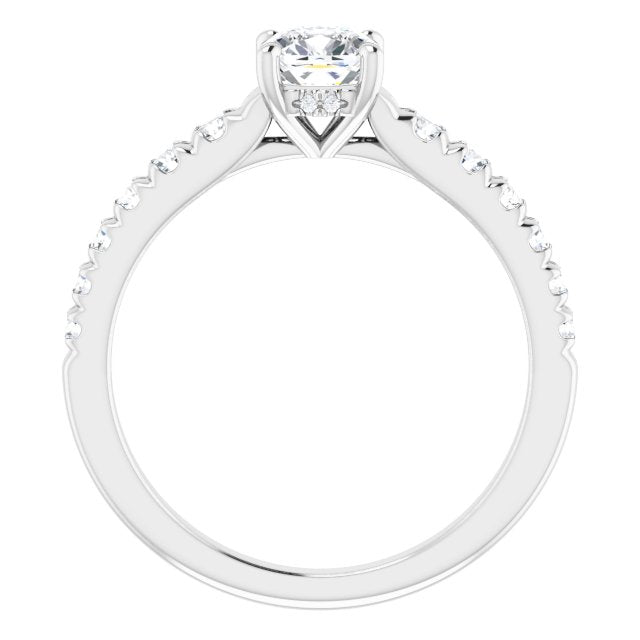 cushion-14K White gold