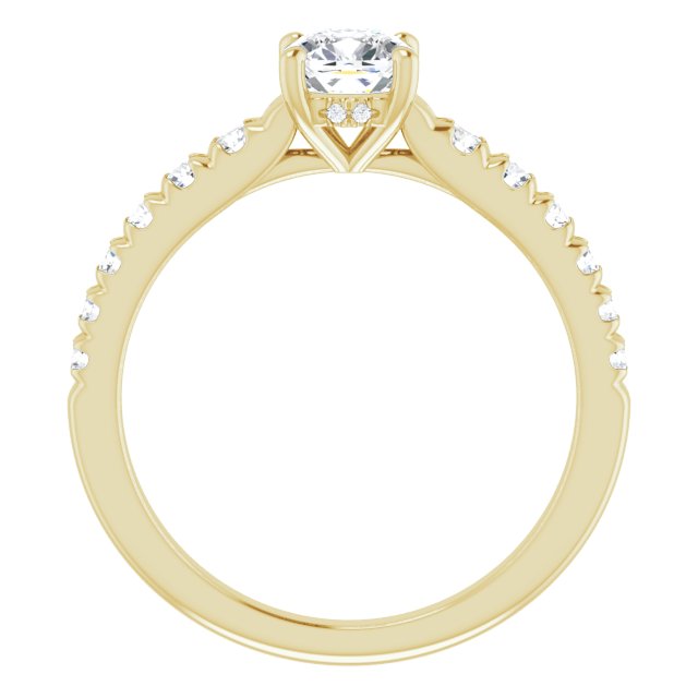 cushion-14K Yellow gold