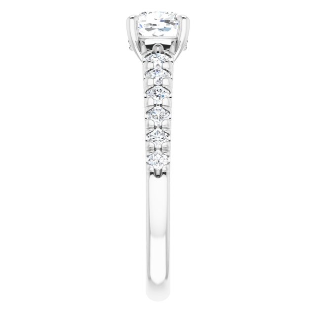 cushion-14K White gold