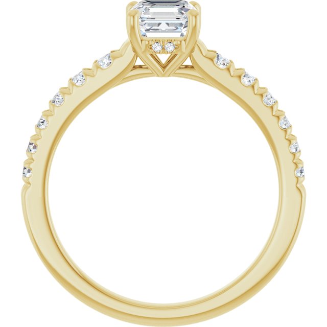 asscher-10K Yellow gold