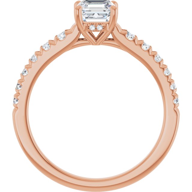 asscher-14K Rose gold