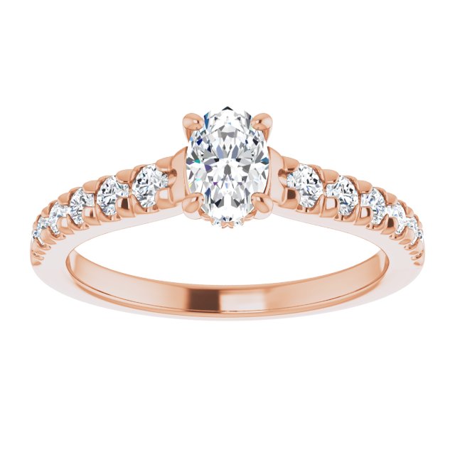 oval-14K Rose gold
