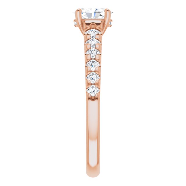 oval-10K Rose gold
