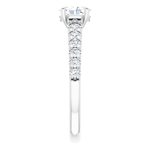 oval-14K White gold