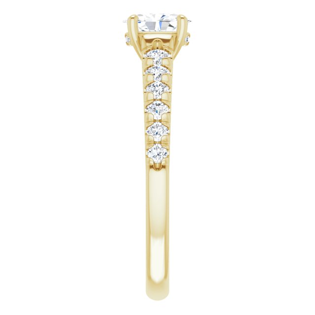 oval-14K Yellow gold