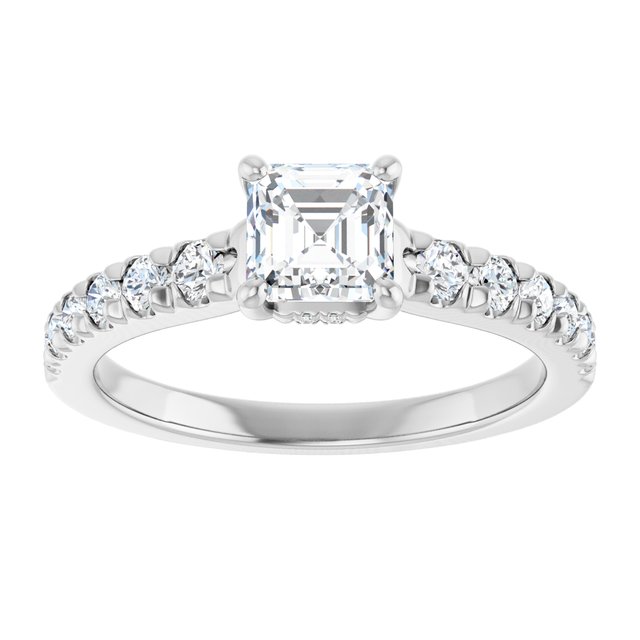 asscher-14K White gold