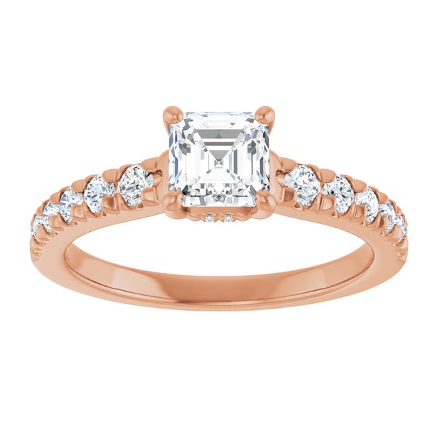 asscher-18K Rose gold