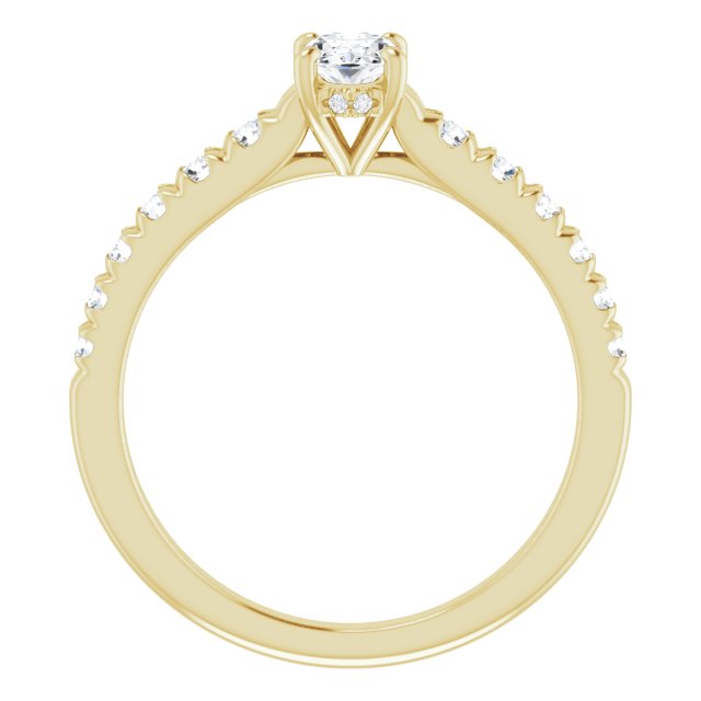oval-14K Yellow gold