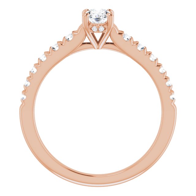 oval-10K Rose gold