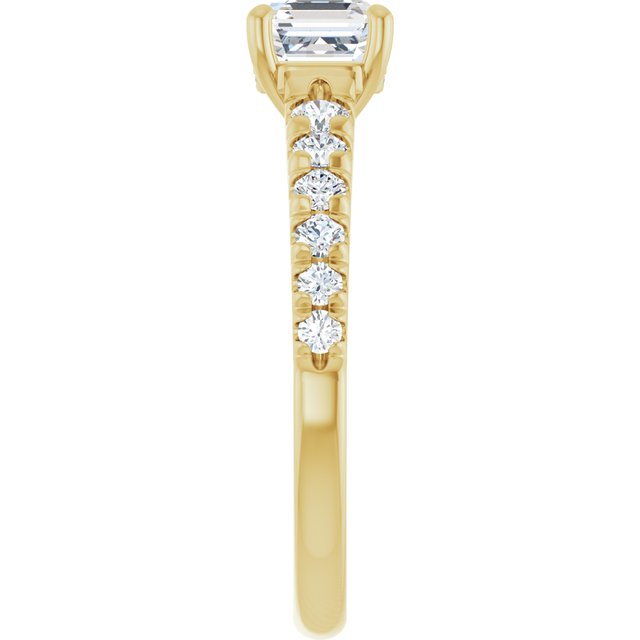 asscher-14K Yellow gold