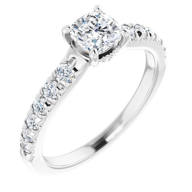 cushion-10K White gold