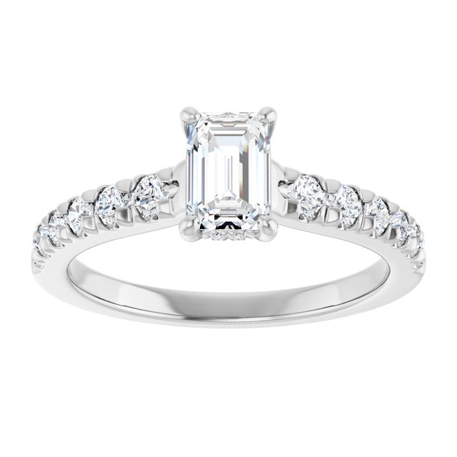 emerald-10K White gold
