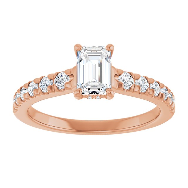 emerald-18K Rose gold