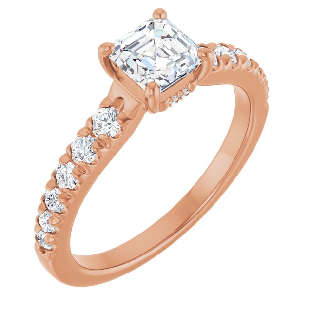 asscher-10K Rose gold
