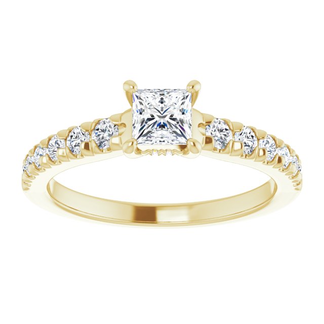 square-14K Yellow gold