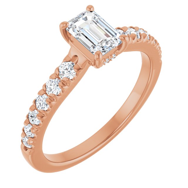 emerald-10K Rose gold