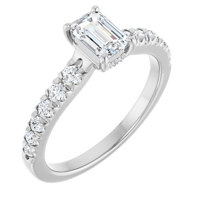 emerald-10K White gold
