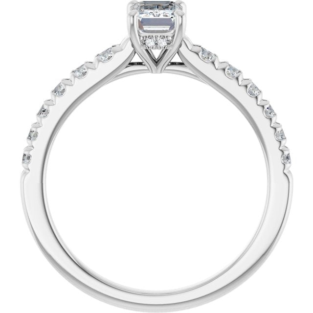 emerald-14K White gold