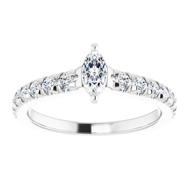 marquise-14K White gold