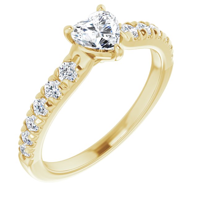 heart-10K Yellow gold
