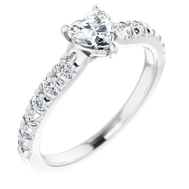 heart-14K White gold