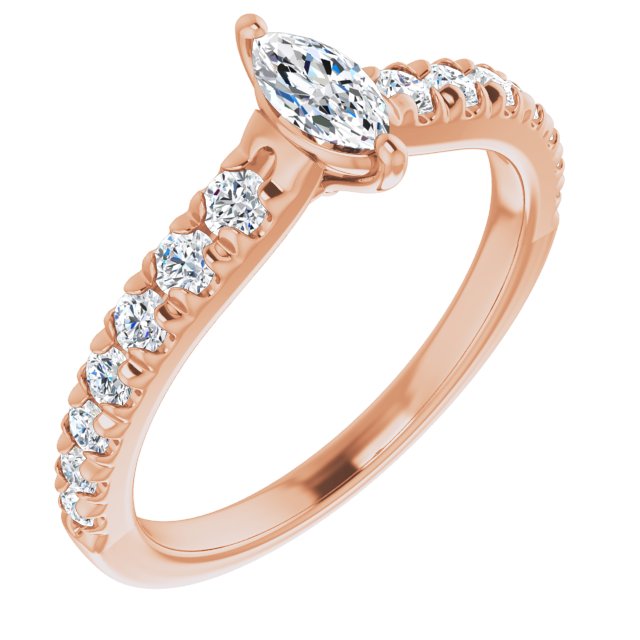 marquise-14K Rose gold