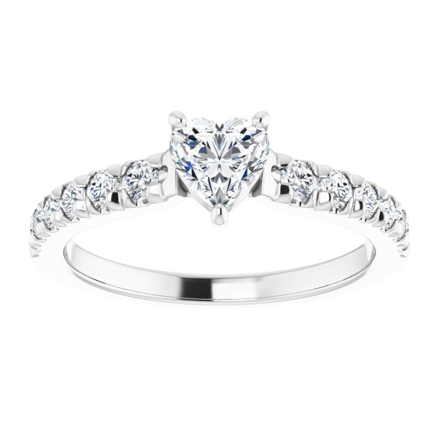 heart-14K White gold