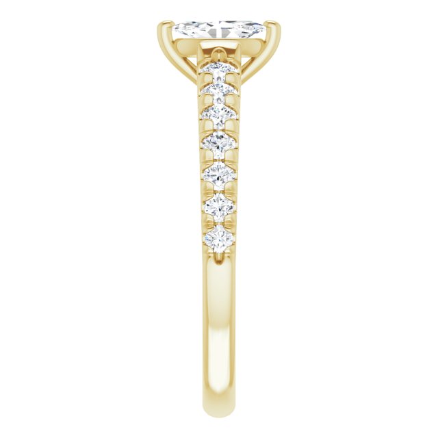 marquise-10K Yellow gold