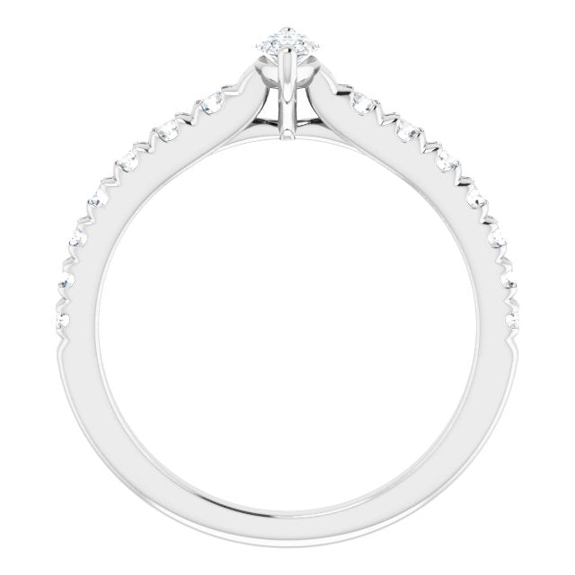 marquise-14K White gold